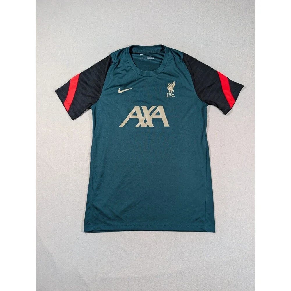 Nike Liverpool FC 2021-2022 Jersey Mens M Green Training Soccer Football Kit EPL